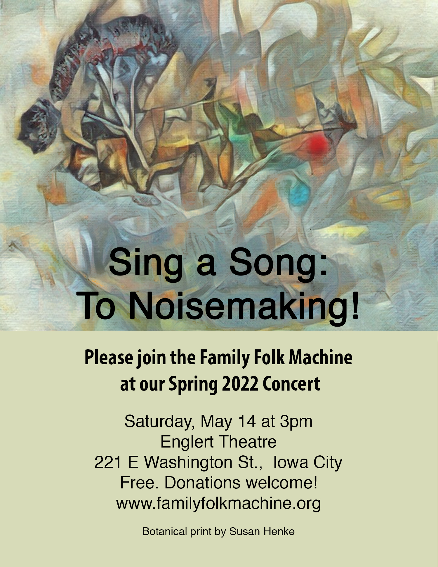 Sing a Song: To Noisemaking! Family Folk Machine Spring Concert