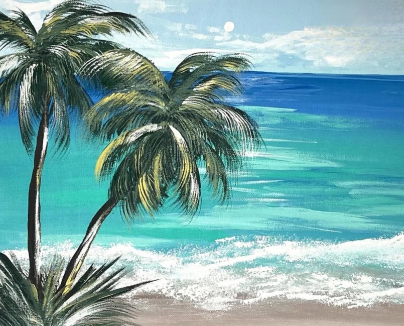 Canvas Painting Class: Beach Waves