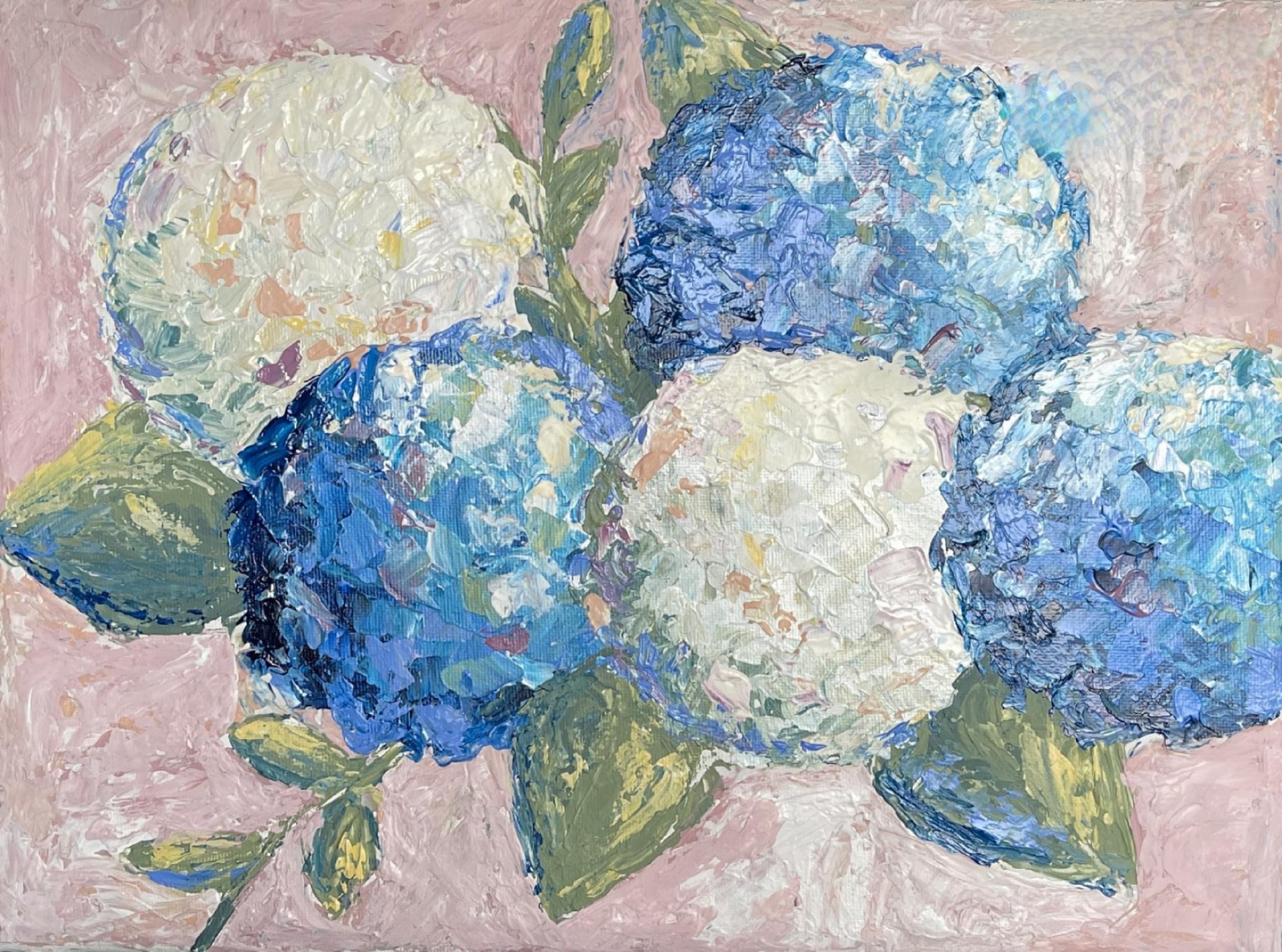 Canvas Painting Class: Hydrangea Bouquet