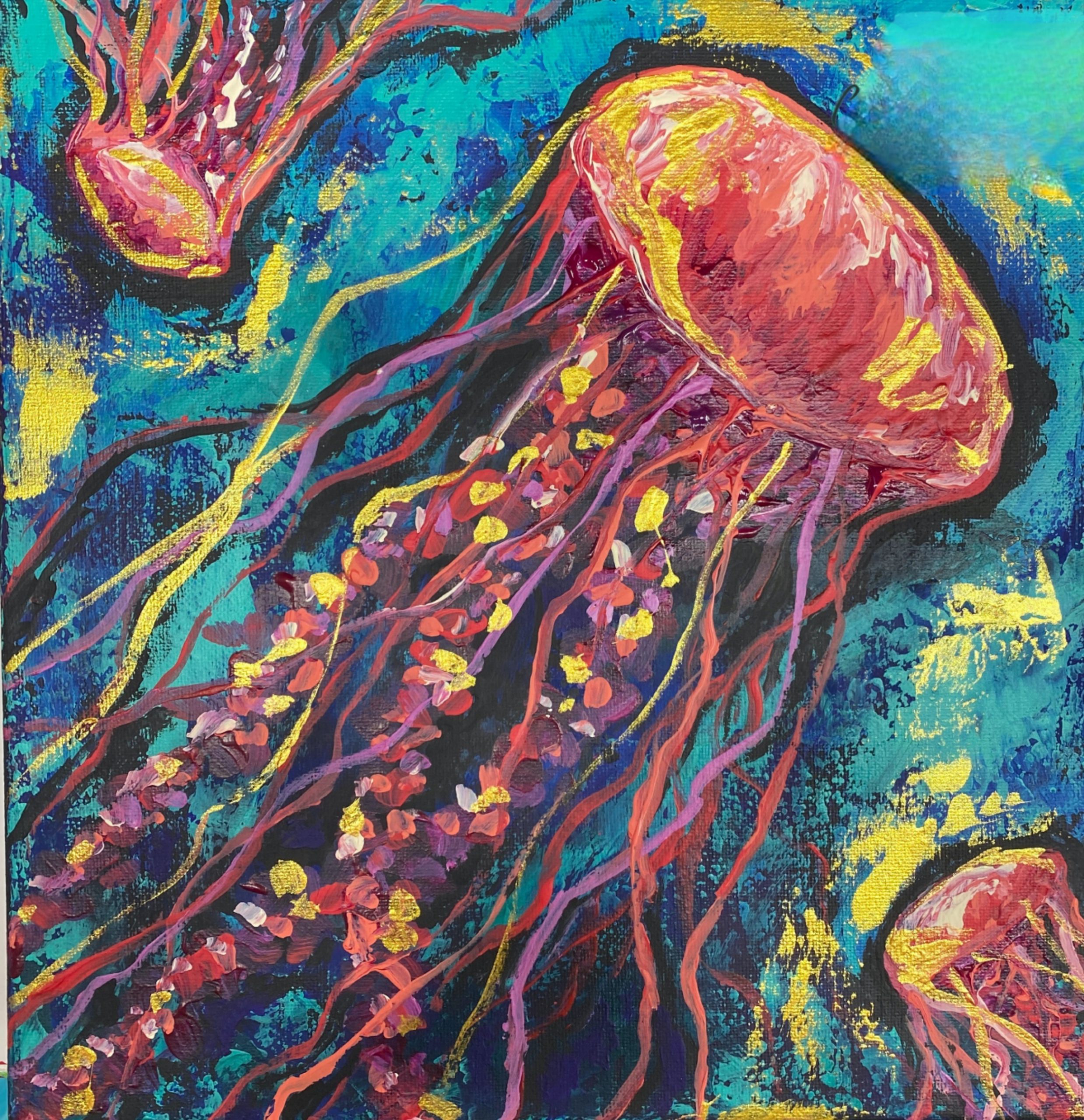 Canvas Painting Class: Jellyfish (11″ x 14″)