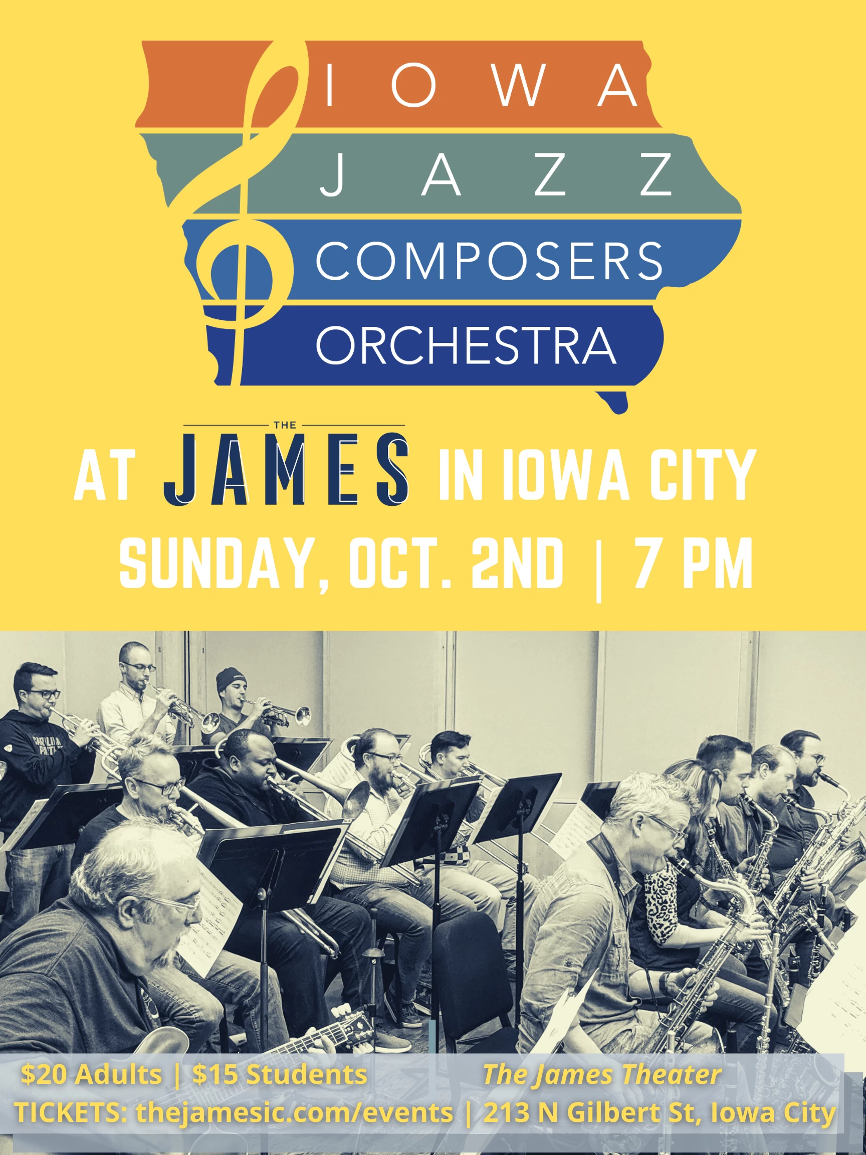 Iowa Jazz Composers Orchestra at the James Theater