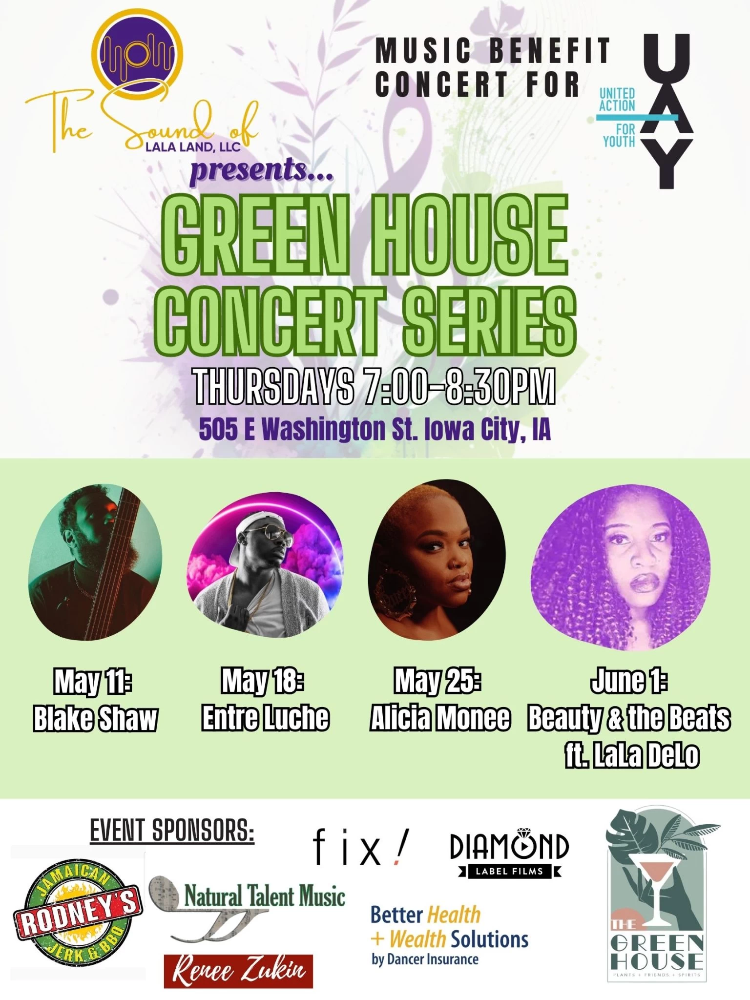 Tiny Greenhouse Concert Series Benefit for UAY Music Studio Think