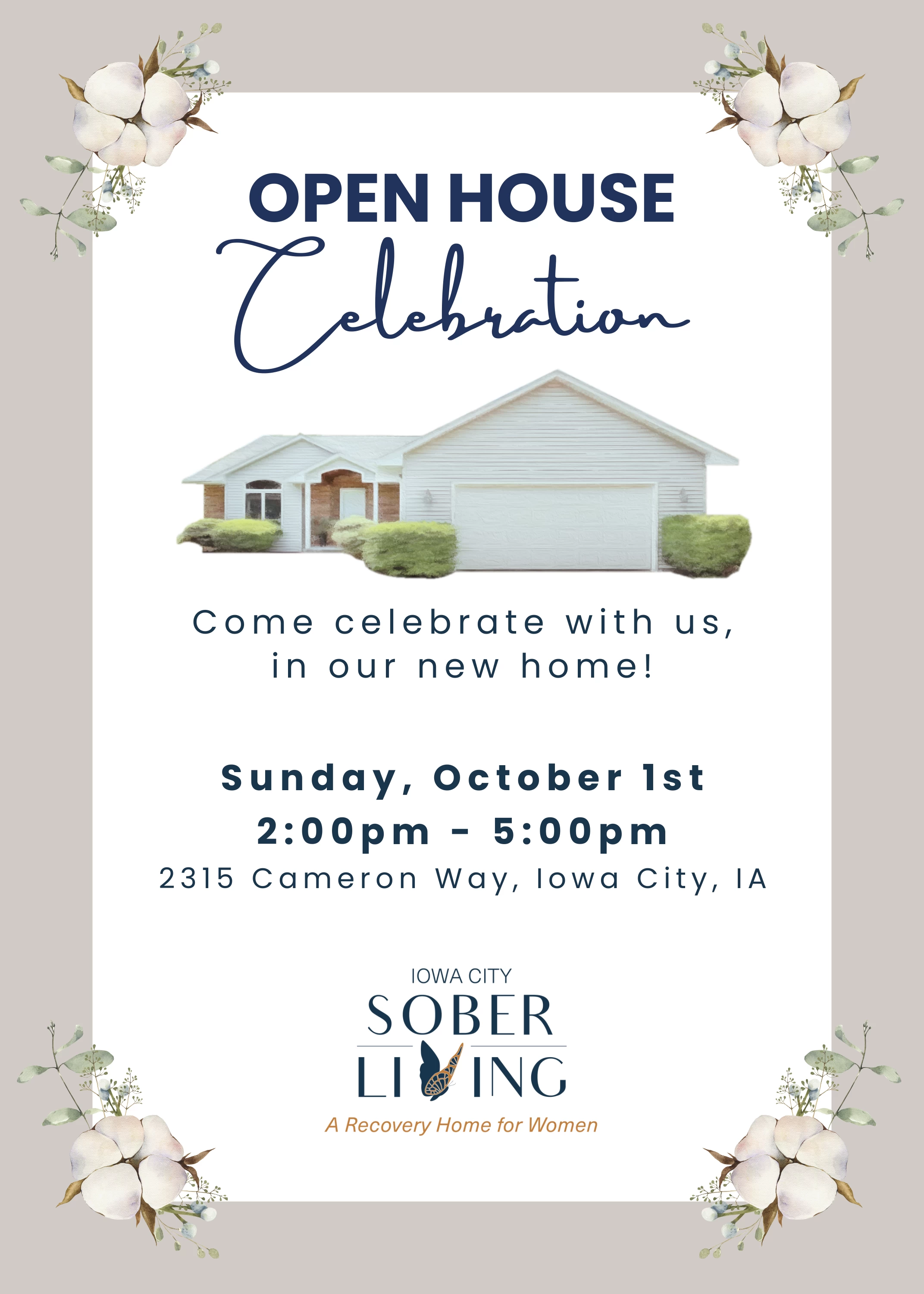 Iowa City Sober Living Open House