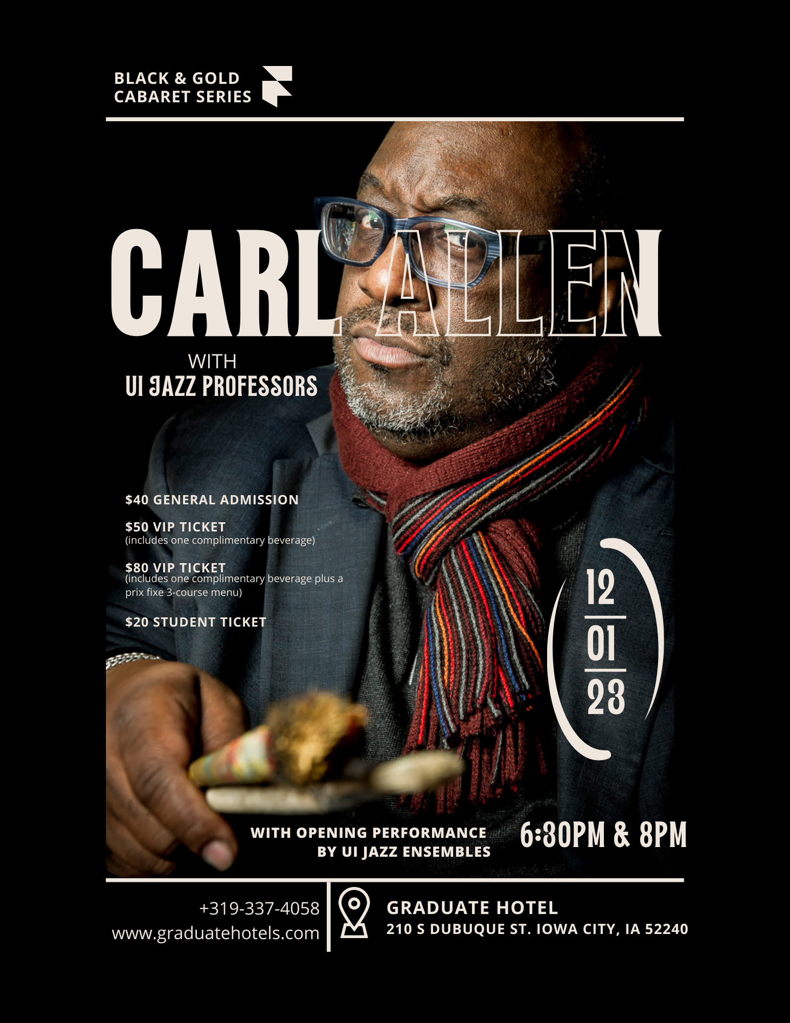 Black & Gold Jazz Cabaret Ft. Carl Allen