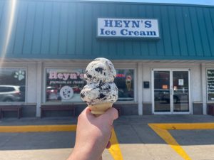  Ice cream cone in front of Heyn’s Ice Cream