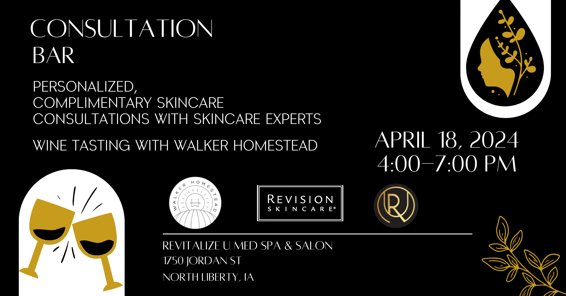 Consultation Bar with Revision Skincare and Walker Homestead